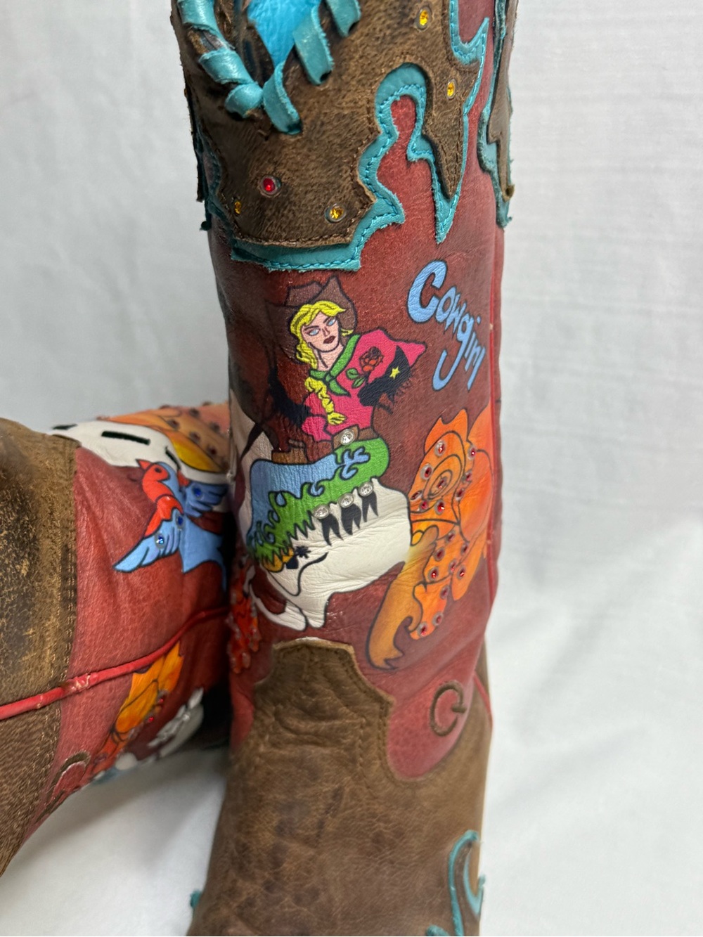 Ariat Quincy Limited Edition Bronco Billy Ride’Em Cowboy Boots Womens 7B - Picture 12 of 12